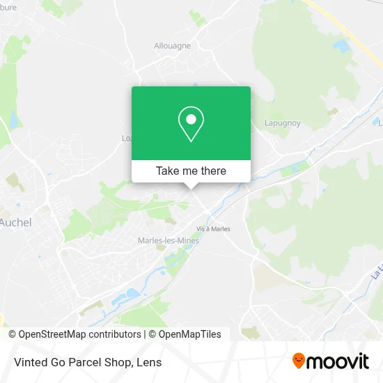 Vinted Go Parcel Shop map