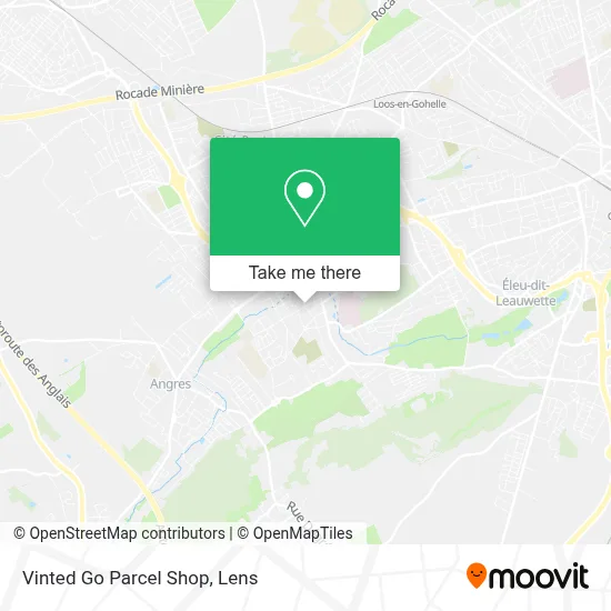 Vinted Go Parcel Shop map
