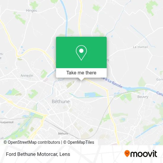 Ford Bethune Motorcar map