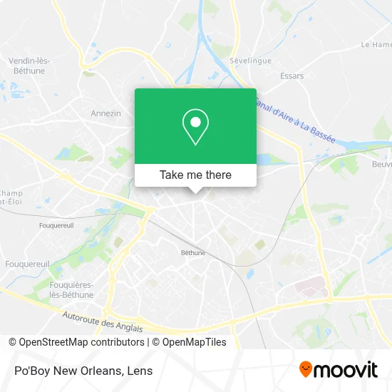 Po'Boy New Orleans map