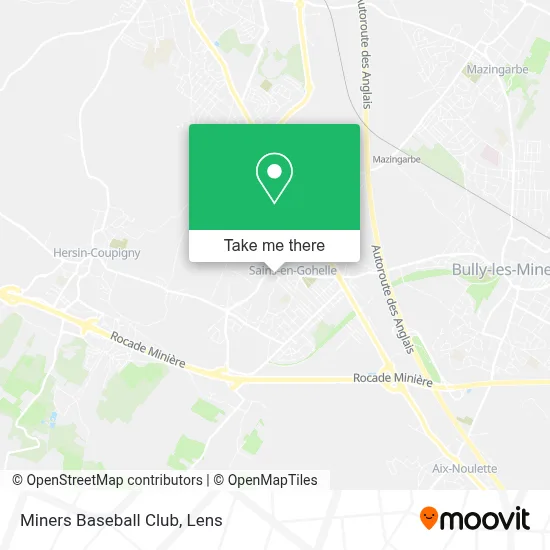 Miners Baseball Club map