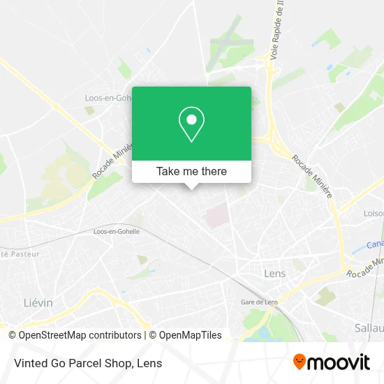 Vinted Go Parcel Shop map