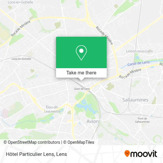 Hôtel Particulier Lens map