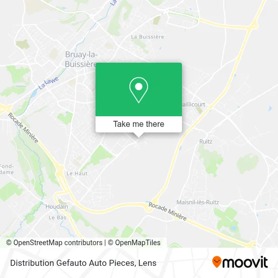 Distribution Gefauto Auto Pieces map