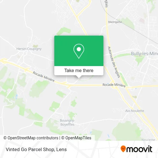 Vinted Go Parcel Shop map