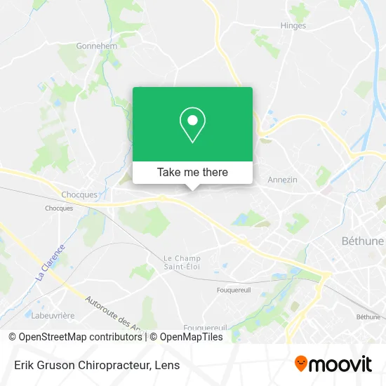 Erik Gruson Chiropracteur map