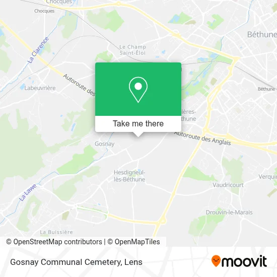 Gosnay Communal Cemetery map