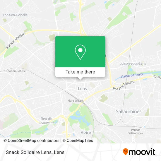 Snack Solidaire Lens map