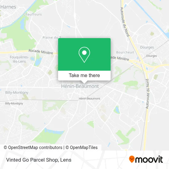Vinted Go Parcel Shop map