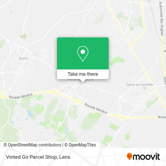 Vinted Go Parcel Shop map