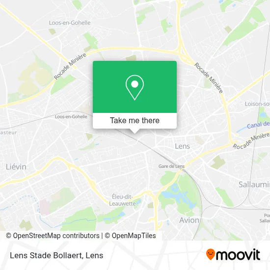 Lens Stade Bollaert map