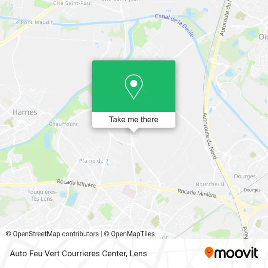 Auto Feu Vert Courrieres Center map