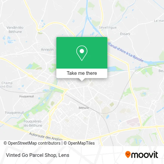 Vinted Go Parcel Shop map
