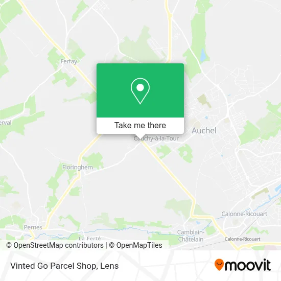 Vinted Go Parcel Shop map