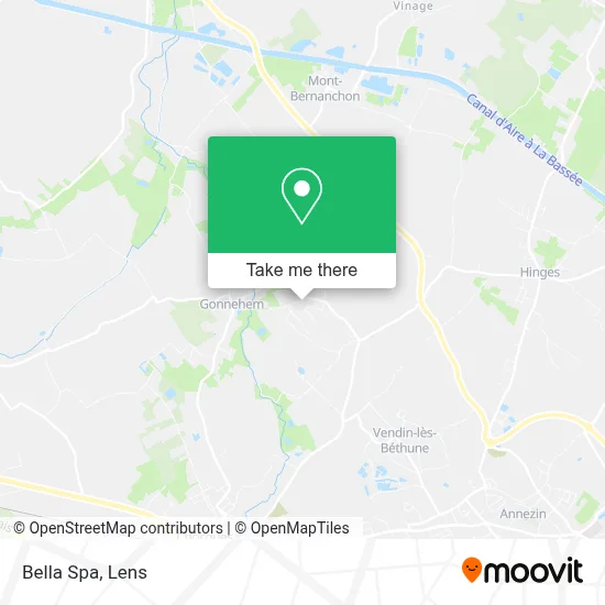 Bella Spa map