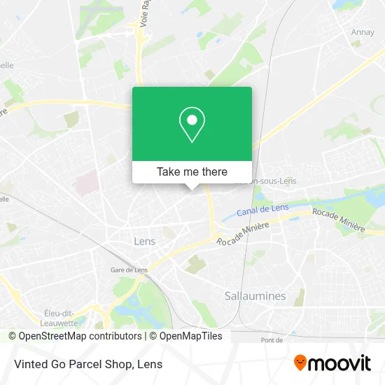 Vinted Go Parcel Shop map