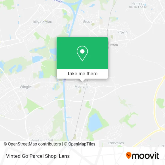 Vinted Go Parcel Shop map