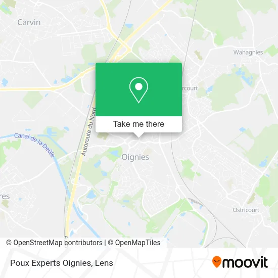 Poux Experts Oignies map