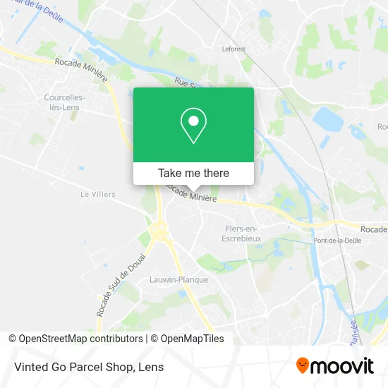 Vinted Go Parcel Shop map