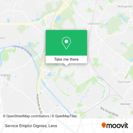 Service Emploi Oignies map