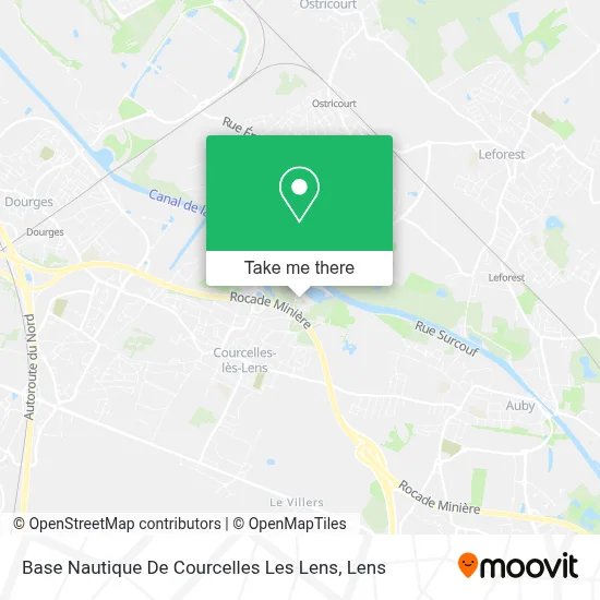 Base Nautique De Courcelles Les Lens map