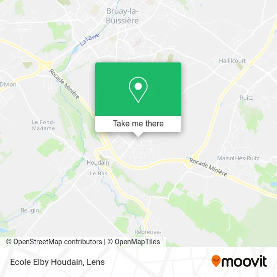 Ecole Elby Houdain map