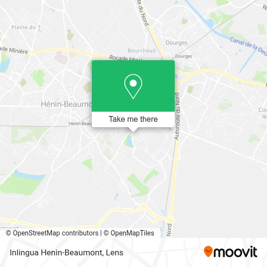 Inlingua Henin-Beaumont map