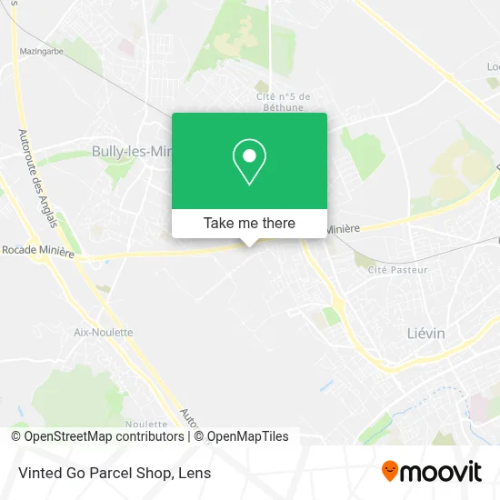 Vinted Go Parcel Shop map