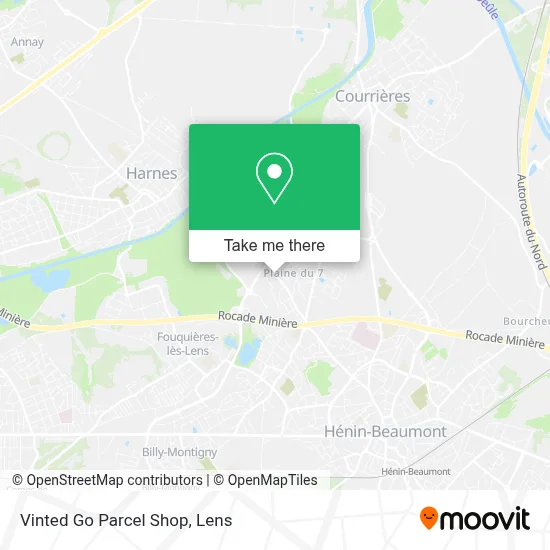 Vinted Go Parcel Shop map