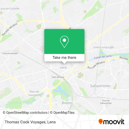 Thomas Cook Voyages map