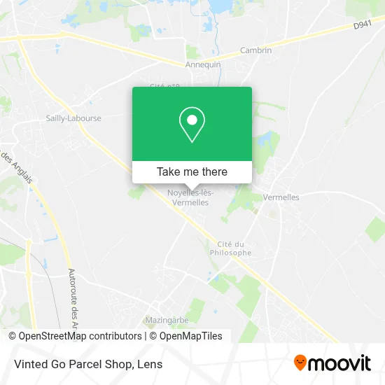 Vinted Go Parcel Shop map