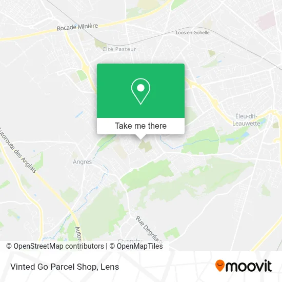 Vinted Go Parcel Shop map