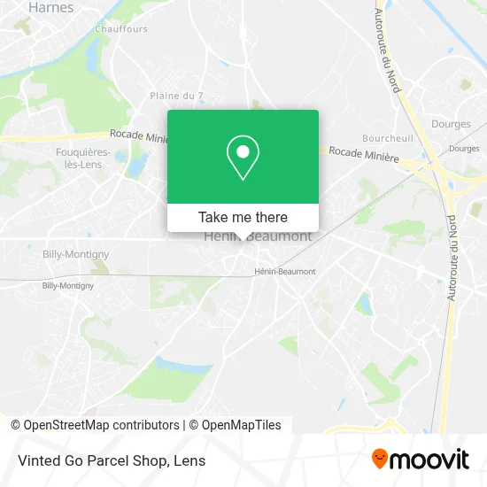 Vinted Go Parcel Shop map