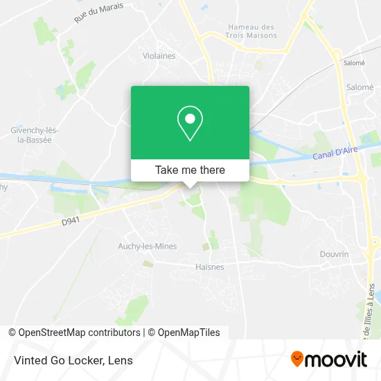 Vinted Go Locker map