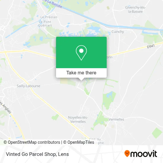 Vinted Go Parcel Shop map