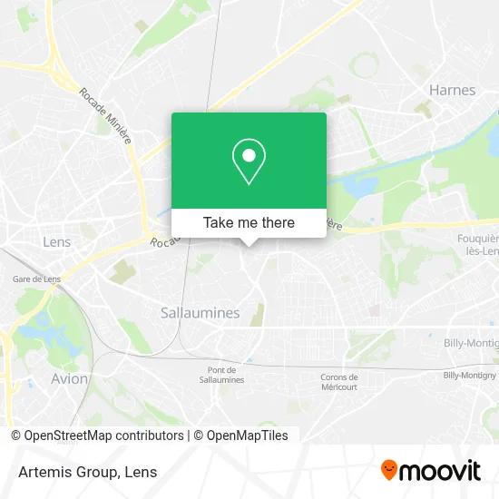 Artemis Group map