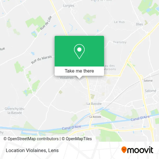 Location Violaines map