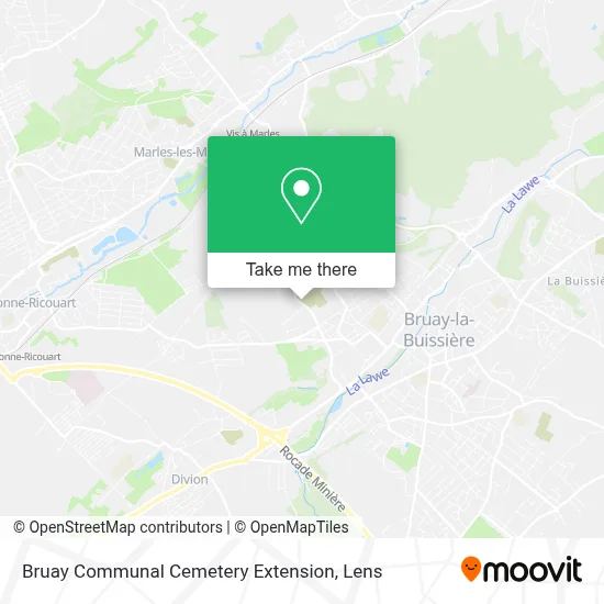 Bruay Communal Cemetery Extension map