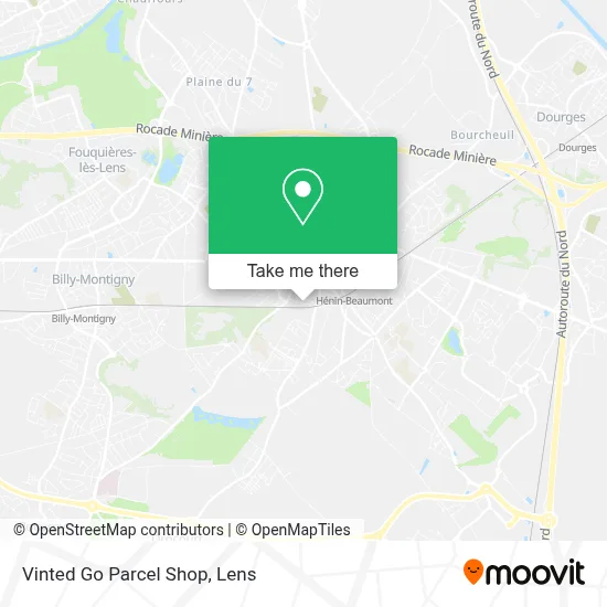 Vinted Go Parcel Shop map