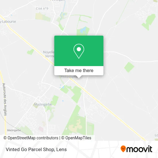 Vinted Go Parcel Shop map