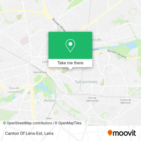 Canton Of Lens-Est map