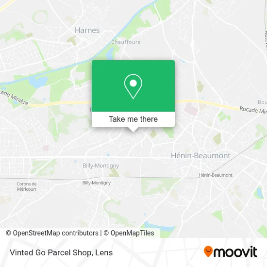 Vinted Go Parcel Shop map