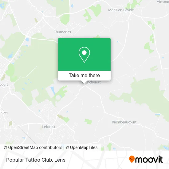 Popular Tattoo Club map
