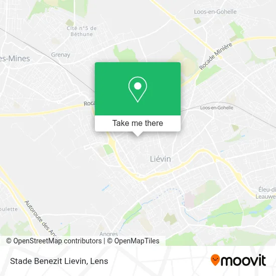 Stade Benezit Lievin map