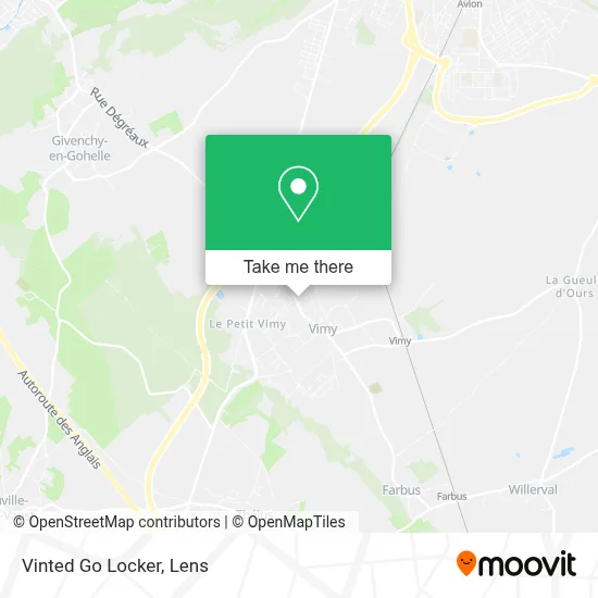 Vinted Go Locker map