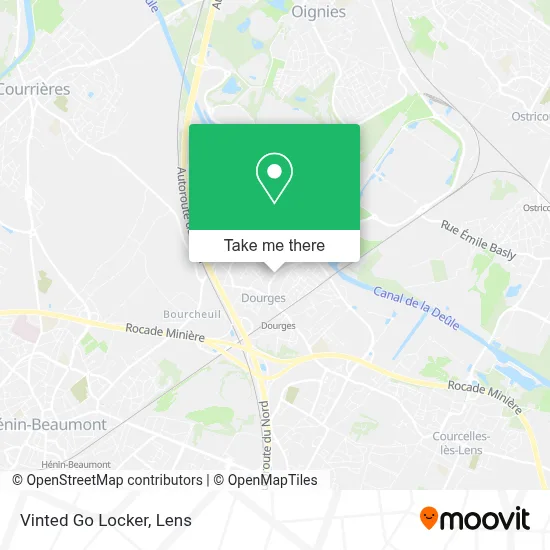 Vinted Go Locker map