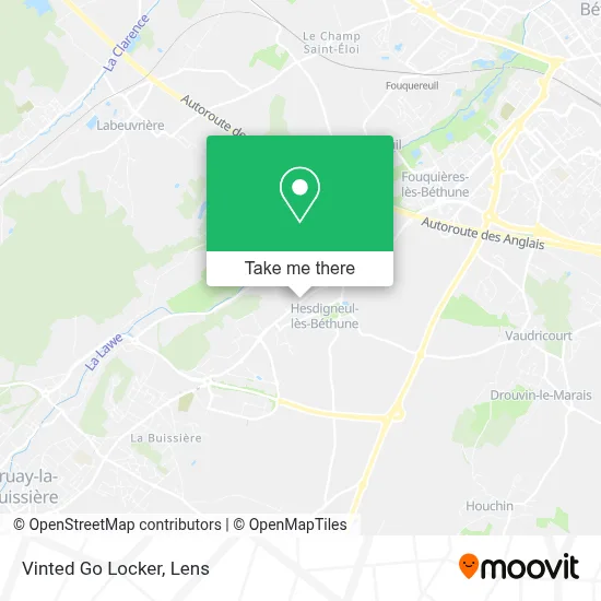 Vinted Go Locker map