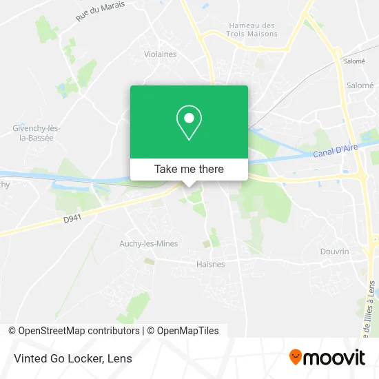 Vinted Go Locker map