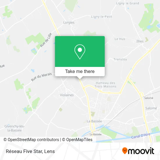 Réseau Five Star map
