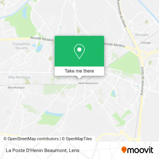 La Poste D'Henin Beaumont map